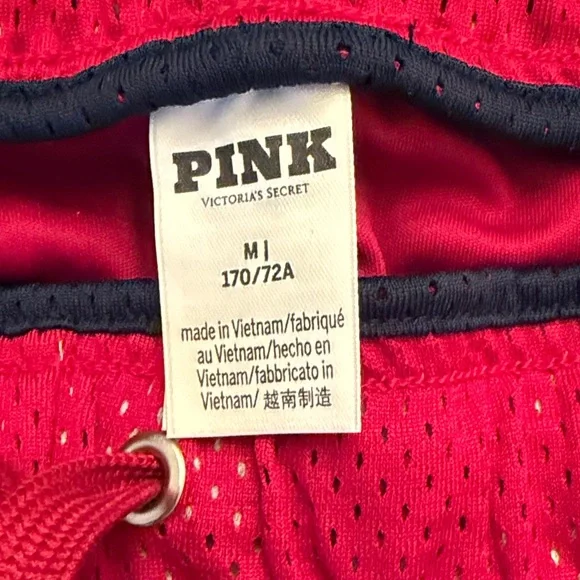 Red Mesh Shorts with Black Trim - Picture 2 of 6